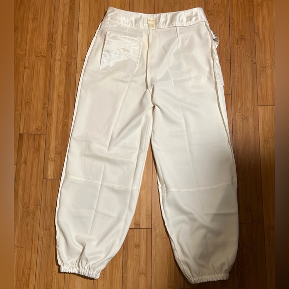 NWT Anthropologie Maeve Satin Belted Parachute Jogger Pants Size 8 - Picture 9 of 16